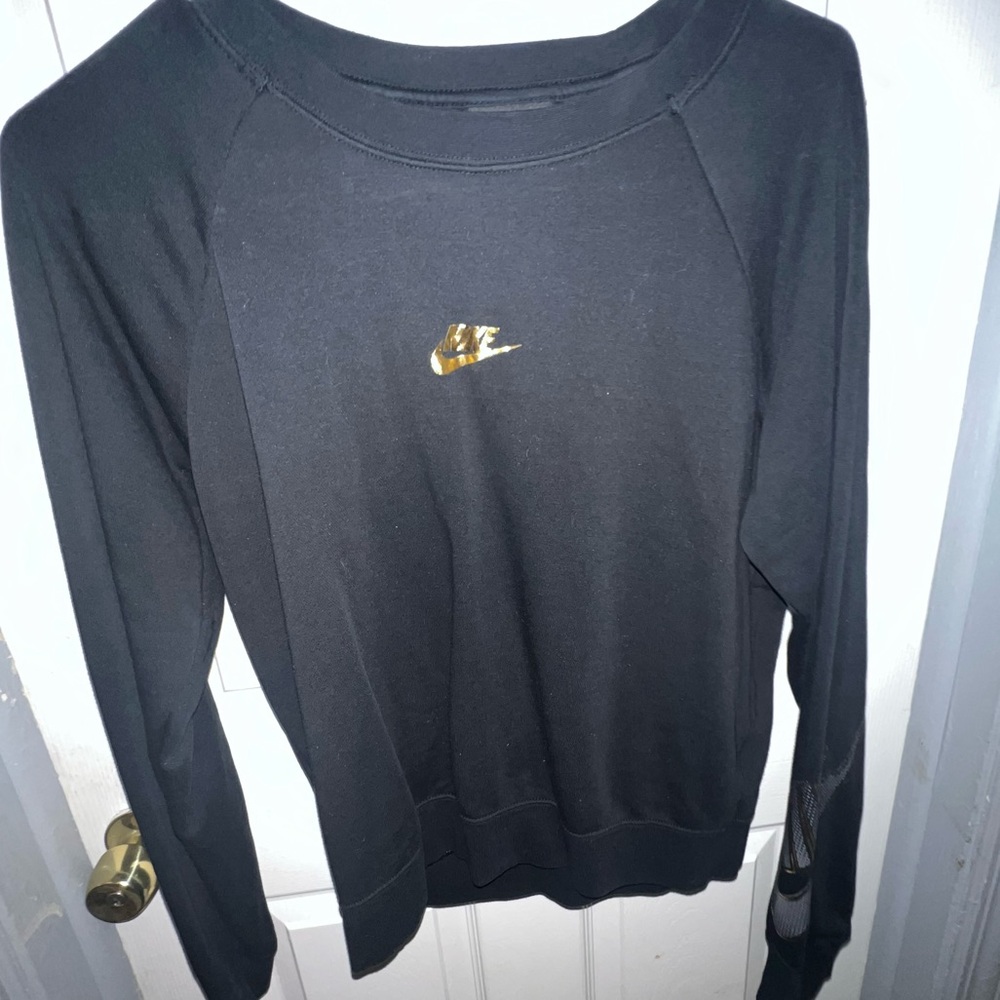 Black and gold Nike crew neck